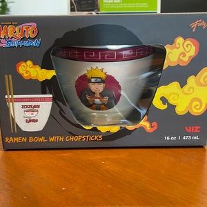 Naruto Shippuden| 16-Ounce Ramen Bowl and Chopsticks Set New
